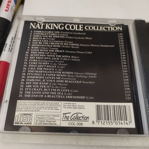 Nat King Cole Collection CD like new, 25 tunes funk soul