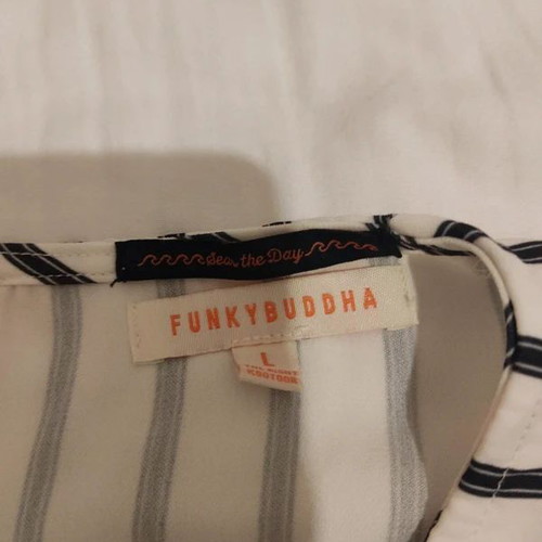 Striped blouse Funky Buddha like new, size M, short to navel