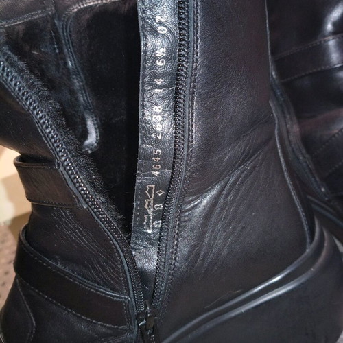Högl leather biker boots, size 40, black