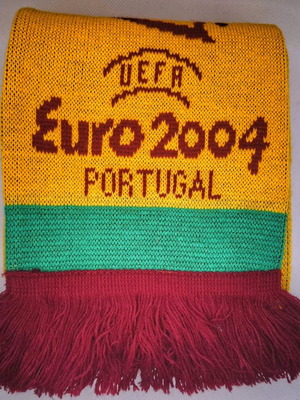 Euro 2004 Portugal κασκόλ καινούργιο, γνήσιο UEFA
