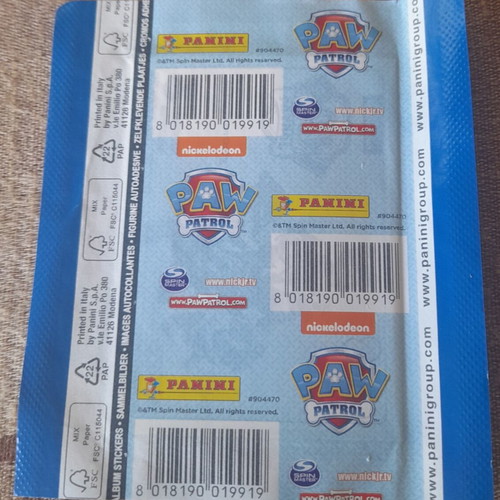 Paw Patrol Panini sticker pack new, sealed