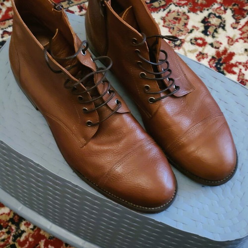 Damiani Leather Boots Used Brown-Tan Size 46