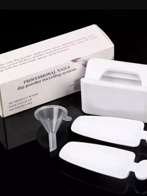 Δοχείο ανακύκλωσης σκόνης νυχιών καινούργιο με χωνί