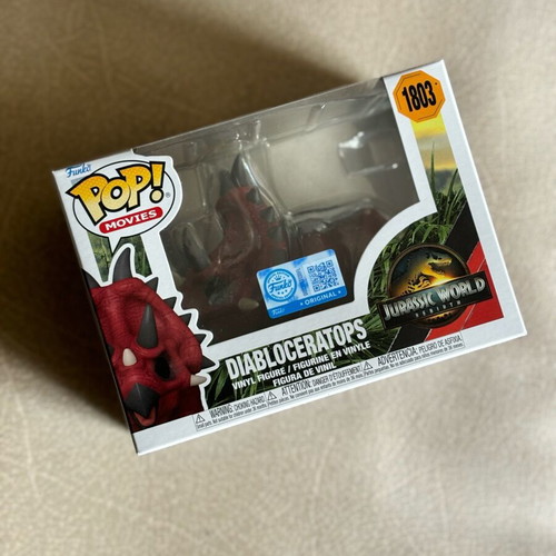 Funko Pop Jurassic Park Diabloceraptor 1803 new special edition exclusive