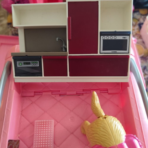 Barbie camper used with car and toys