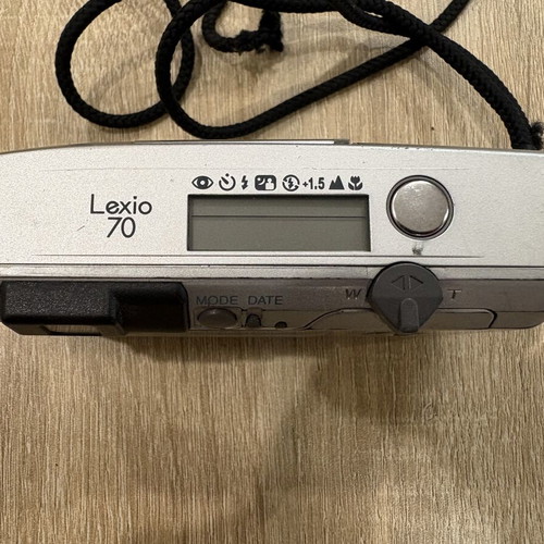 Konica Lexio 70 35mm film camera used with zoom lens