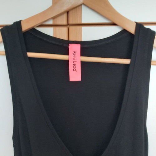 Women's black long dress like new with tie RENI LEZA