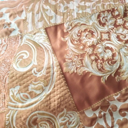 Tuscany no 1 silk taffeta home fabric new, 2 pieces