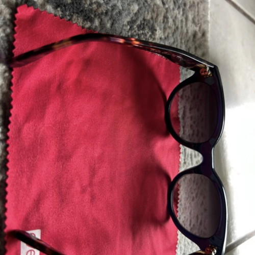 Envy women's cat eye sunglasses like new, blue with leopard details