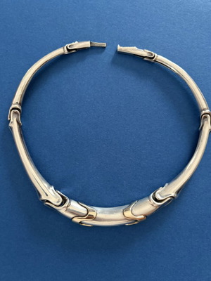 Minas The Universal Joint Choker vintage silver 925 & gold necklace