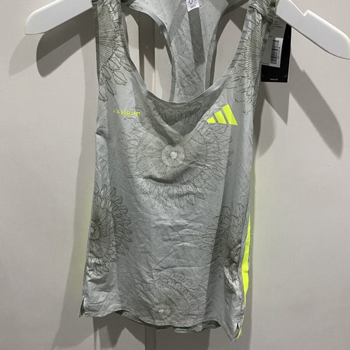Adidas Adizero x Labrum singlet new, size S, grey and yellow