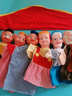 Puppet theater dolls used, pack of 8 pieces