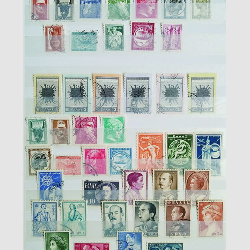 Complete used stamp series 1945-1959, pack of 36