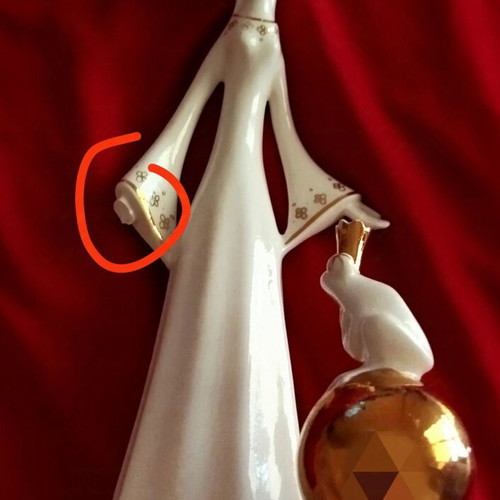 Decorative porcelain used from Budapest, 20 cm tall