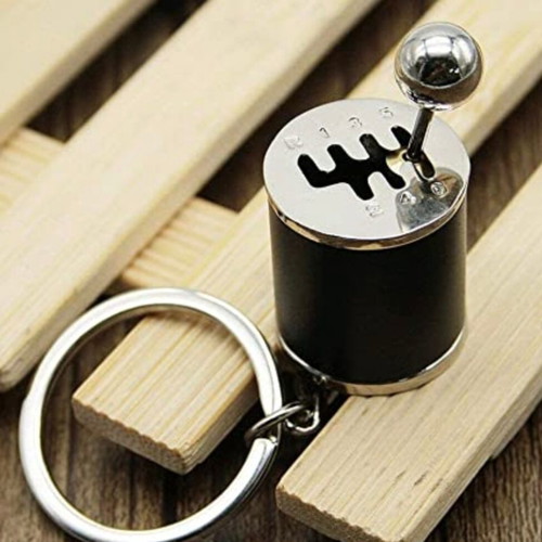 Gearshift keychain, black