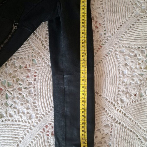 Leather bomber used, Zara, black, size S