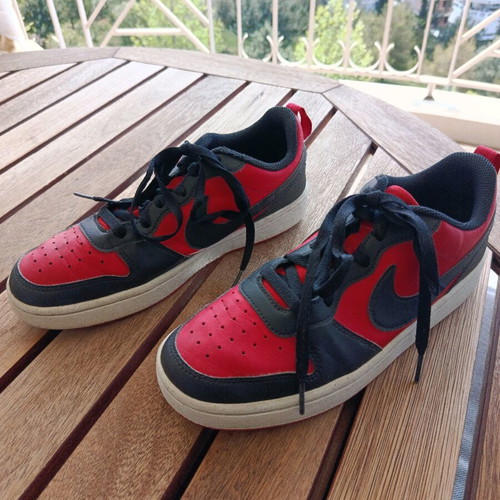 Nike Court Borough Low Recraft size 40 like new, red-black-white