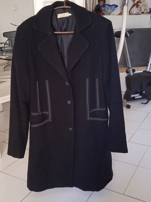 Παλτό μεταχειρισμένο, μέγεθος L, μαύρο, Made in Italy