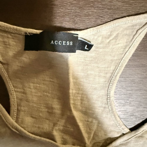 Access women's beige PASTE racerback tank top size L
