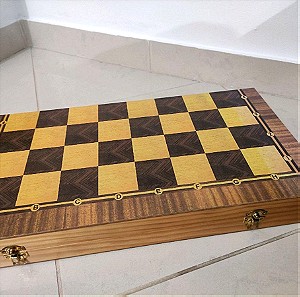 Τάβλι- σκάκι ξύλινο με πουλιά