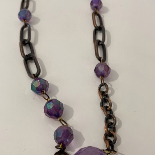 Handmade purple necklace like new
