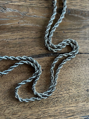 Unisex Rope Chain Necklace Stainless Steel New, Silver