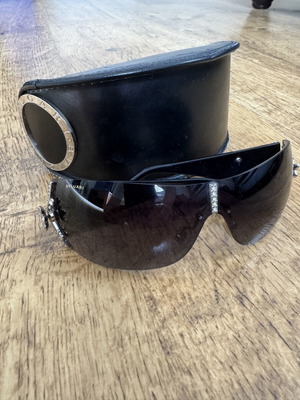 Bvlgari vintage designer sunglasses used with rhinestone detailing
