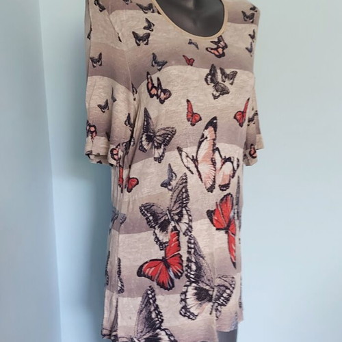 Gerry Weber women's tunic blouse with butterfly print, plus size