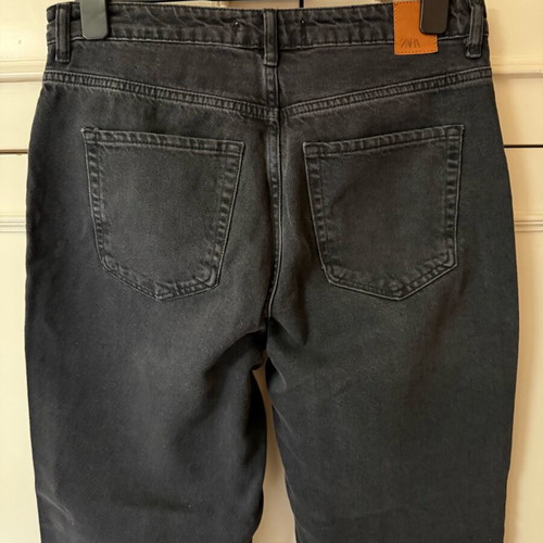 Zara high-waisted straight jeans Z1975 black new, size XL