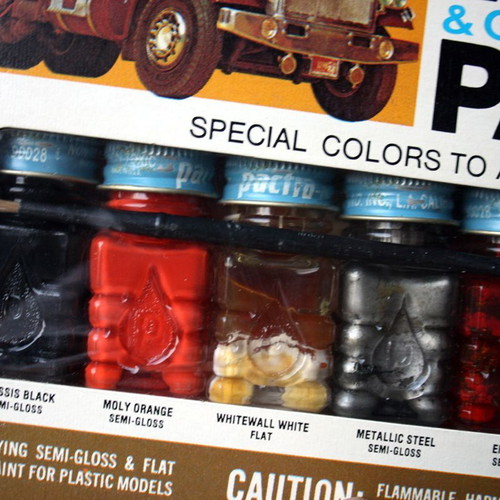 Vintage 60's Pactra Truck & Car Model Paints Color Kit 2410 USA new