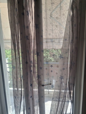 Curtains set of 2 150x275 with star pattern like new