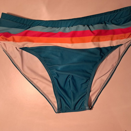 Men's swim briefs new, petrol and dark turquoise, size M