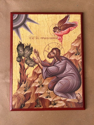 Christian Byzantine icon Jesus praying new
