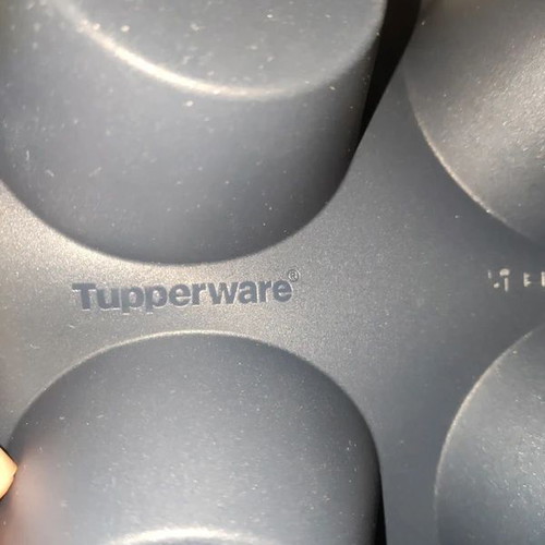 Tupperware Silicone Baking Mold 6-Cup New Dark Grey