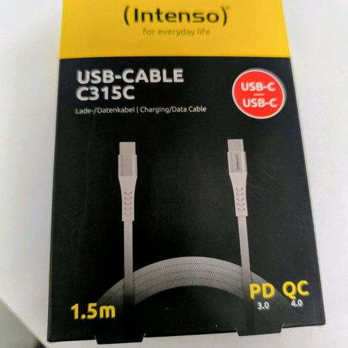 Intenso USB-C to USB-C Cable C315C 1.5m New Fast Charge PD/QC
