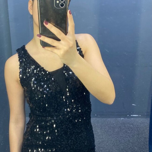 Short black dress new, size S