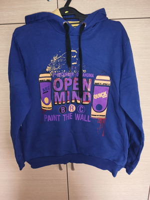 Hooded sweatshirt used, blue, size M