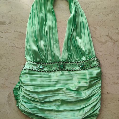 Maestri Halter Top and Skirt Set like new, light green