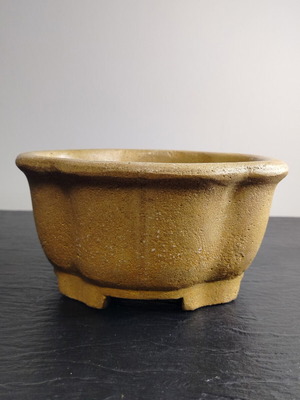 Pot bonsai 18cm flower new, handmade retro style