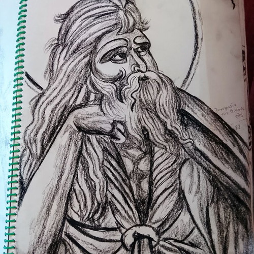 Prophet Elias Icon painting like new, 25x35 cm