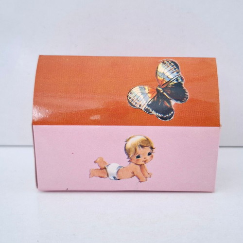 Gift boxes for baptism 35 pieces pink with baby and butterfly design new