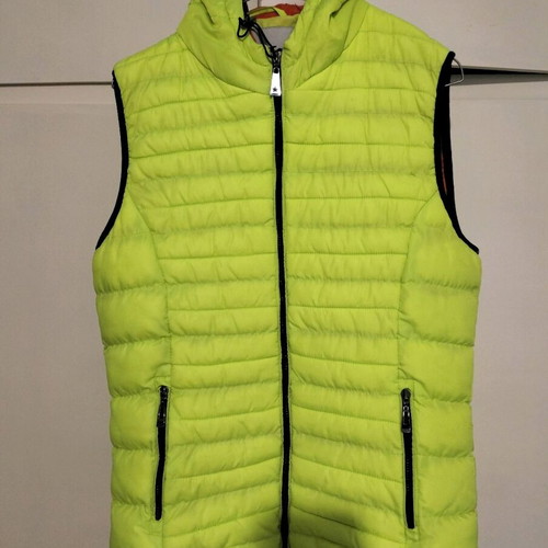 Sleeveless jacket used, size medium, yellow