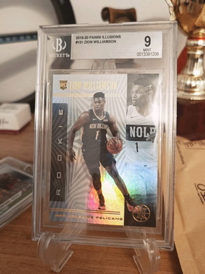 Κάρτα Zion Williamson Panini Illusions 2019-20 #151 με βαθμολογία Beckett Mint 9