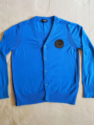 Diesel blue Mohawk logo cardigan like new, size XS/S