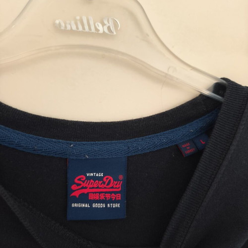 Superdry T-shirt like new, size L, black and blue