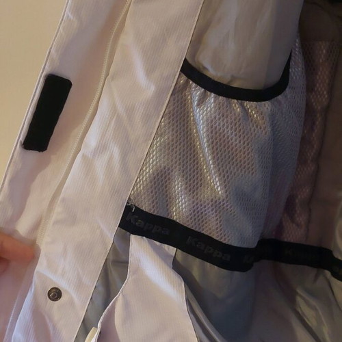 Kappa jacket white-pink XL like new with removable hood