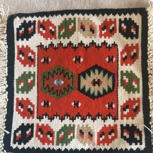 Wool kilim handmade 30cm×30cm new from Metsovo