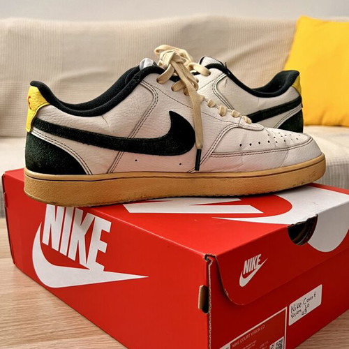 Nike Court Vision Lo Sail/Pro Green sneakers size 43 used