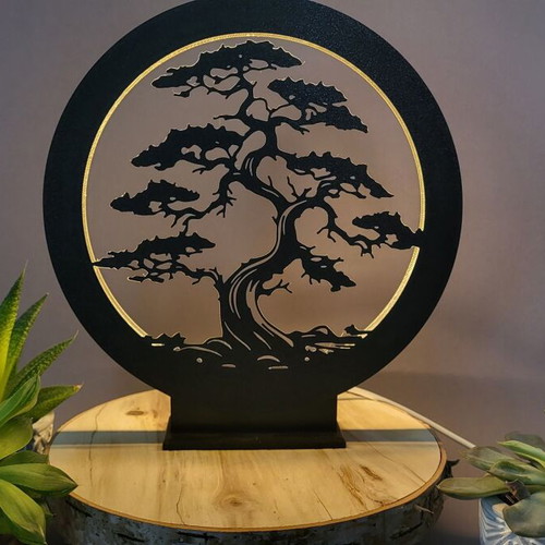 Bonsai Tree LED Lamp Zen Decorative 20cm new