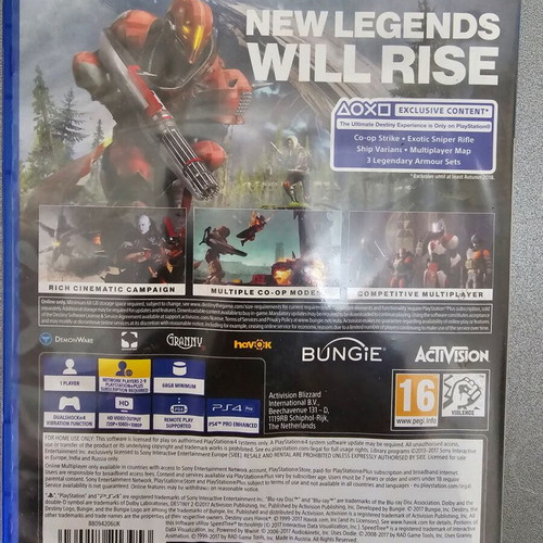 Destiny 2 game for PS4 used with exclusive content